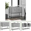 The Living Store Sideboard Grau Sonoma 100x36x85 cm Produktbild-Vorschau 1