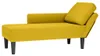 vidaXL Chaise longue avec coussin et accoudoir droit Jaune Voir les images du produit 8