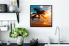 MuchoWow® Gerahmtes Poster Palme - Sonnenuntergang - Produktbild-Vorschau 3