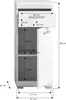 Mobiletto da bagno Linus 1 anta, 1 cassetto bianco lucido, Anteprima dell’immagine prodotto 18