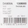 A label with product information and a barcode. Produktbild-Vorschau