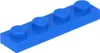 A single blue Lego brick with four studs is shown against a white background. Produktbild-Vorschau