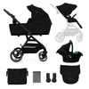 A collection of baby travel system components, including a stroller, car seat, and accessories, displayed against a white background. Produktbild-Vorschau
