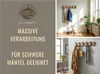 LS-LebenStil Vintage Holz Wandgarderobe 5 Haken Eiche Braun Produktbild-Vorschau 6