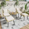 Flieks Rattan Gartenlounge-Set Gartenmöbelset 2-4 Personen, Produktbild-Vorschau 2