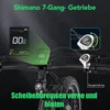 X3 E-Bike 26 Zoll, Elektrofahrrad mit 7-Gang Shimano Produktbild-Vorschau 7