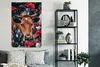 MuchoWow® Poster Kühe - Blumen - Tier - Porträt 80x120 cm - Produktbild-Vorschau 4