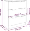 vidaXL 3-tlg. Sideboard Weiß Holzwerkstoff Produktbild-Vorschau 7