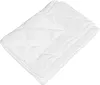 A folded white quilted mattress topper or protector. Produktbild-Vorschau