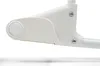 A close-up view of a white plastic joint mechanism on a baby product, possibly a cradle or stroller. Náhled obrázku produktu