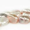1 Strang / ca. 40 natürliche Süßwasserperlen Perlen, 7-8mm, Bohrung 0,8mm, natur Produktbild-Vorschau