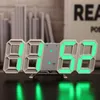 3D LED nástěnné hodiny Minimalistický bílý rám Digitální Náhled obrázku produktu 7