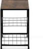 A product shot of a shoe rack with a wooden top and two wire shelves, set against a white background. Náhled obrázku produktu
