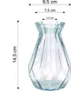 Vase Glas mit Diamant Muster 14cm klar transparent 330ml, 1 Produktbild-Vorschau 2