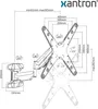 Technical drawing of a wall mount with dimensions and angles. Produktbild-Vorschau