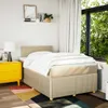 Boxspringbett mit Matratze Creme 120x200 cm Stoff Produktbild-Vorschau 4