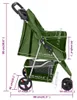 vidaXL Passeggino pieghevole per cani verde 80x46x98 cm Anteprima dell’immagine prodotto 6