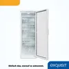 An open white refrigerator with glass shelves, displaying multiple rows of glasses. Produktbild-Vorschau