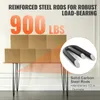 A table with boxes stacked on it, supported by hairpin legs. The image highlights the load-bearing capacity of the legs. Náhled obrázku produktu