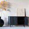 Kommode Schwarz - Mangoholz - 140x45x76cm - Kommode Merel - Produktbild-Vorschau 5