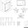 Eckdusche mit Drehtür an Festfeld NT606 - FLEX - Nano Produktbild-Vorschau 4