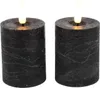 DECOSTAR Bougies LED noires 2 pcs. 6/18h minuterie cire Voir les images du produit 1