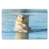 MuchoWow® Mauspad Mousepad Weißer Otter schwimmt 27x18 cm - Produktbild-Vorschau 1