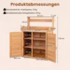COSTWAY stolek na rostliny se spodní skříňkou, pracovní Náhled obrázku produktu 3