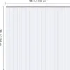 A diagram showing the dimensions of a clear plastic strip curtain. Anteprima dell’immagine prodotto