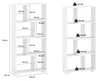 Bücherregal Split Raumteiler 60x20x120cm weiß Produktbild-Vorschau 4