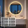 WISFOR LED Badspiegel 80 cm rund, Badezimmerspiegel mit Produktbild-Vorschau 6