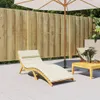 The Living Store Sonnenliegen-Auflage Creme 180x60x3 cm Produktbild-Vorschau 2