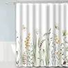 polyester duschvorhang mit blumen pflanzen aquarell design, Produktbild-Vorschau 8