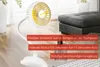 Der Unold TISCHVENTILATOR BREEZY CLIP, ein kleiner, weiß-gelber, flexibler Ventilator, lässt sich an Podgląd zdjęcia produktu
