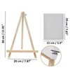 Belle Vous Mini Leinwand mit Holz Bildhalterung Ständer Produktbild-Vorschau 9