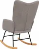 vidaXL Schaukelstuhl Taupe Stoff Produktbild-Vorschau 4