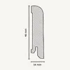 Sockelleiste Echtholzfurnier 16 x 40 x 2500 mm Weiß Produktbild-Vorschau 2