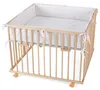 WALDIN Baby Laufgitter Laufstall ca.100 x 100 cm Buche Produktbild-Vorschau 1
