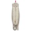 A folded baby crib/playpen standing upright. Produktbild-Vorschau