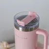 Thermobecher mit Strohhalm Edelstahl 1,18 Liter Rosa Produktbild-Vorschau 4
