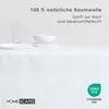 HOMESCAPES Nappe blanche 137 x 137 cm, 100 % coton Voir les images du produit 3