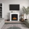 Cheminée électrique décorative "Helmi" Blanche - Powerflame Voir les images du produit 3
