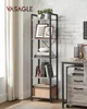 A VASAGLE bookshelf is shown in a home office setting next to a desk. Náhľad obrázku produktu
