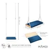 MAMOI® Altalena in legno con seduta in velluto, tavoletta Anteprima dell’immagine prodotto 2