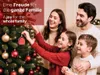 A family is decorating a Christmas tree together, with the parents and two children smiling and hanging ornaments. Voir les images du produit