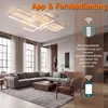 Smart LED Deckenleuchte 90x60cm, Moderne Geometrische Produktbild-Vorschau 3