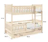 A diagram of a wooden bunk bed with dimensions labeled. Produktbild-Vorschau