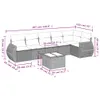 Design 7-tlg. Garten-Sofagarnitur mit Kissen Grau Poly Produktbild-Vorschau 8