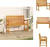 vidaXL Banc de jardin 110 cm bois massif acacia - Bancs de Voir les images du produit 1