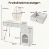 COSTWAY Schminktisch mit Spiegel, LED, 3 Lichtmodi & Produktbild-Vorschau 7